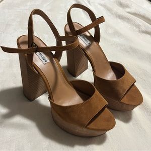 Steve Madden Caramel Platform Heels